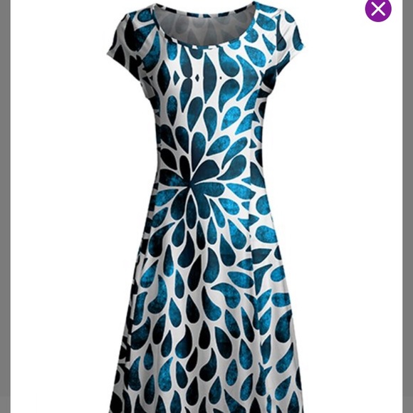 Lily teal and white dress - Picture 7 of 7